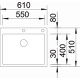 Blanco sudoper CLARON 550-IF/A InFino INOX 18/10, s dalj.upr. PushControl | shoptok.hr