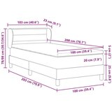  Krevet s Madracem Krem Platno 100 x 200 cm Krevetna Madrac | shoptok.hr
