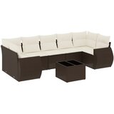 Maison Chic Seti vrtnega pohištva - Vrtna garnitura - Vrtni pohištvo set 8-delna z blazinami rjav poli ratan, (21800100) | Shoptok.si