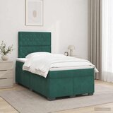  Boxspring krevet s madracem Tamnozelena 120 x 190 cm Baršun | shoptok.hr