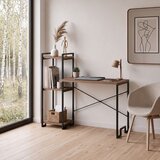 Hanah home radni sto Velora, 125 cm, atlantski bor / crni | Eponuda.com