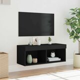 TV ormarići s LED svjetlima 2 kom crni 80x30x30 cm | shoptok.hr