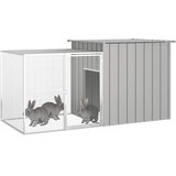  Kavez za zečeve sivi 200 x 91 x 100 cm od pocinčanog čelika | Eponuda.com