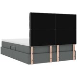  Krevet s od storage Tamno siva 140 x 190 cm Lažna koža | shoptok.hr
