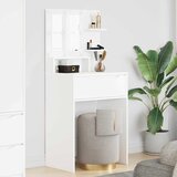 vidaXL Toaletne mize za spalnice s predalom Bela 80 x 39,6 x 135 cm | Shoptok.si