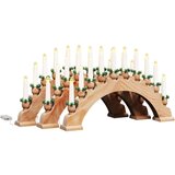 vidaXL Božični svečnik s 10 LED svečami 3 pcs Rjava 47 x 5 x 29 cm | Shoptok.si