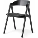 Hammel Jedilni stol iz črnega bukovega lesa s sedežem iz črnega ratana Findahl by Mette