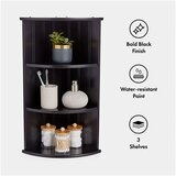 Vonhaus Kotna polica Shrewsbury, 3 delna, črna | Shoptok.si