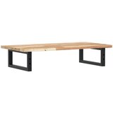  Zidna polica za umivaonik od čelika i masivnog bagremovog drva Smeđa 100 x 40 x 2 cm | Shoptok.si