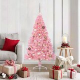 vidaXL Umjetna preddekorirana božićna jelka Roza 150 cm PVC | Shoptok.si