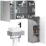  Set namještaja za kupaonicu 4 kom. Siva Sonoma | shoptok.hr