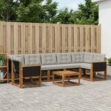  Set vanjskih sofa 8 kom. Prirodna i svjetlosiva | shoptok.hr
