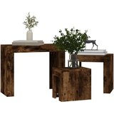 vidaXL Uklapajući stolići za kavu boja hrasta 3 kom konstruirano drvo | shoptok.hr