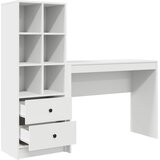  Stol s ladicama s policom s pohranom 2 pcs Bijelo | shoptok.hr