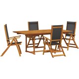  7-dijelni vrtni blagovaonski set od drva bagrema i tekstilena | shoptok.hr