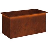  Vrtna posuda za sadnju s LED svjetlom Rđa 50 x 100 x 48 cm Slike