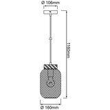 Brilliant Luster na sajli GIADA 1xE27/40W/230V Ø 16 cm siva | Eponuda.com