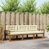  Set vanjskih sofa 3 kom. Prirodna i krem | shoptok.hr