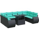  Vrtna sedežna garnitura z blazinami 10-delna črn ratan/akacija, (22048270) | Shoptok.si