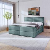 Livetastic BOXSPRING POSTELJA 180 cm x 200 cm , les, kovina, umetna masa, tekstil modra Cene