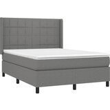  Krevet s oprugama i madracem tamnosivi 140x190 cm od tkanine | shoptok.hr