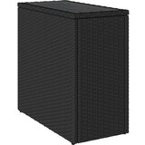  Vrtni stol sa staklenom pločom crni 58x27 5x55 cm od poliratana | shoptok.hr