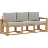  Set vanjskih sofa 3 pcs Bijela i svjetlosiva 197,5 x 63 x 73 cm | shoptok.hr