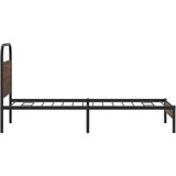  Posteljni okvir brez vzmetnice 107x203 cm rjavi hrast inž. les, (21609183) | Shoptok.si