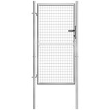 vidaXL vrtna vrata pocinkano jeklo 105x200 cm srebrna | Shoptok.si
