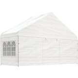 vidaXL paviljon s streho bel 5,88x2,23x3,75 m polietilen | Shoptok.si