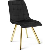  Okretna stolica CIEZA 360, crni baršun, zlatne metalne noge, set 3 kom | shoptok.hr