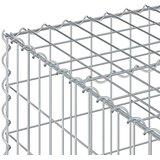  Gabionski uzdignuti krevet Srebrno 100 x 100 x 40 cm - 100 x 100 x 40 cm | shoptok.hr