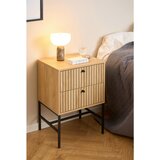 MID.YOU NOČNA OMARICA, furnirano hrast črna, barve hrasta | Shoptok.si