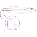 Nadstrešnica Crvena 300 x 250 cm Poliester i aluminij | shoptok.hr