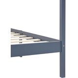  Okvir za krevet s baldahinom od borovine sivi 100 x 200 cm | Eponuda.com