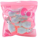  Styrofoam Easter Bunnies Glitter Decorative White 6pcs | Shoptok.si