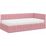  Kutni krevetni okvir s madracem 2 kom. Ružičasta 100 x 200 cm | shoptok.hr