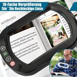VEEMAGNI LED povečevalna lučka z 10x povečavo in stojalom | Shoptok.si