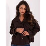 RUE PARIS Shirt-IT-KS-FL5779.87-dark brown Cene
