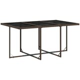  7-dijelni vrtni blagovaonski set s jastucima poliratan smeđi | shoptok.hr