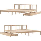  Okvir kreveta bez madraca 200 x 200 cm od masivne borovine | shoptok.hr