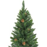  Umjetno osvijetljeno božićno drvce s kuglicama zeleno 210 cm | shoptok.hr