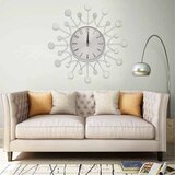  Zidni sat srebrni 40 cm metalni | shoptok.hr