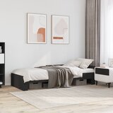 Maison Chic Posteljni okvir - Enojna postelja - Postelja za odrasle črn 90x200 cm inženirski les-J8413, (21760682) | Shoptok.si