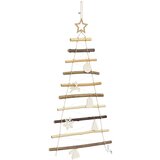 vidaXL Božično drevo med 30 LED Naravna 90 cm polno jesenovo drvo | Shoptok.si