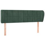  Vzglavje z ušesi temno zeleno 147x23x78/88 cm žamet, (20932502) | Shoptok.si