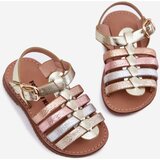 Boto Girls Children Sandals Made Of Eco Leather Golden Mariana | Shoptok.si