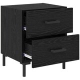  Nočna omarica s predalom 2 pcs Črna Orehovina 40 x 35 x 47,5 cm, (5000107238) | Shoptok.si