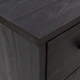  Komoda crna 110 x 35 x 70 cm od masivne borovine | shoptok.hr
