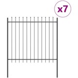  Vrtna Ograda 7 pcs Siva 11,9 x 1,5 m Čelik s prahom | shoptok.hr